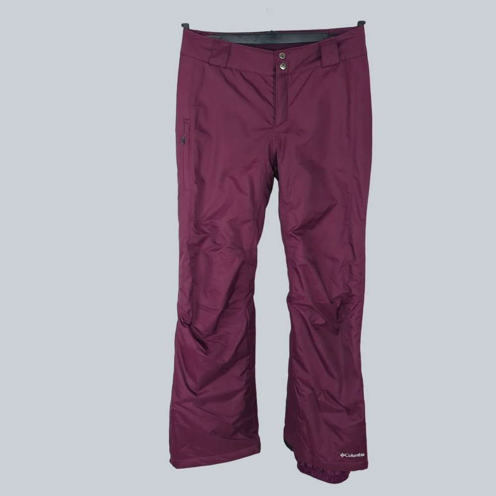 Columbia Purple Snow Pants Sz M Insulated Nylon Omni Tech